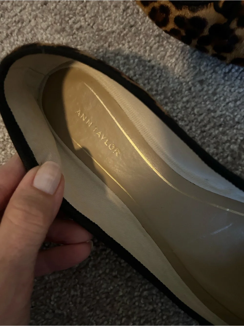 Ann Taylor Leopard Print Ballet Flats - Women's Casual Slip-On